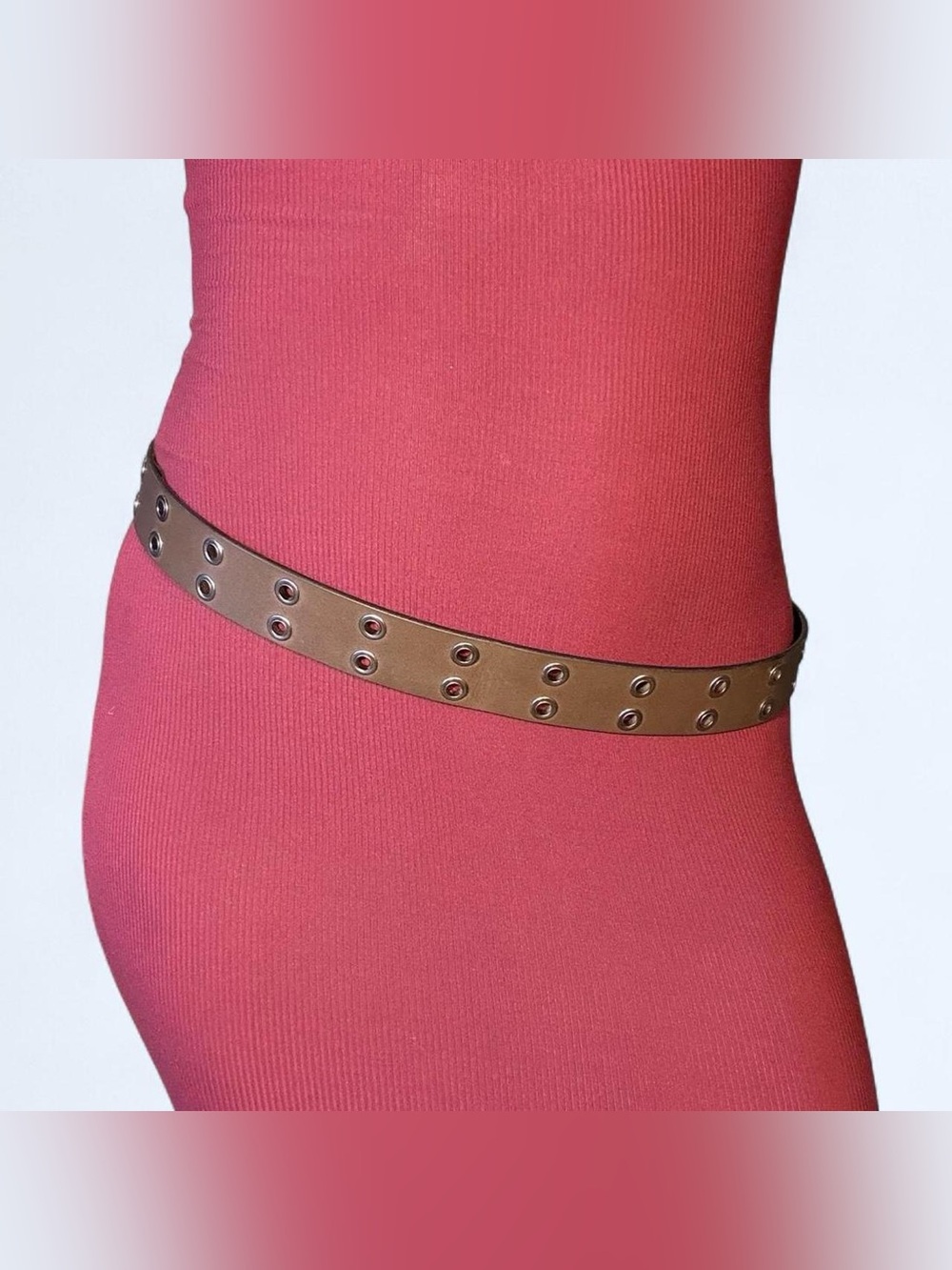 Grunge Black Brown Grommet Belt!